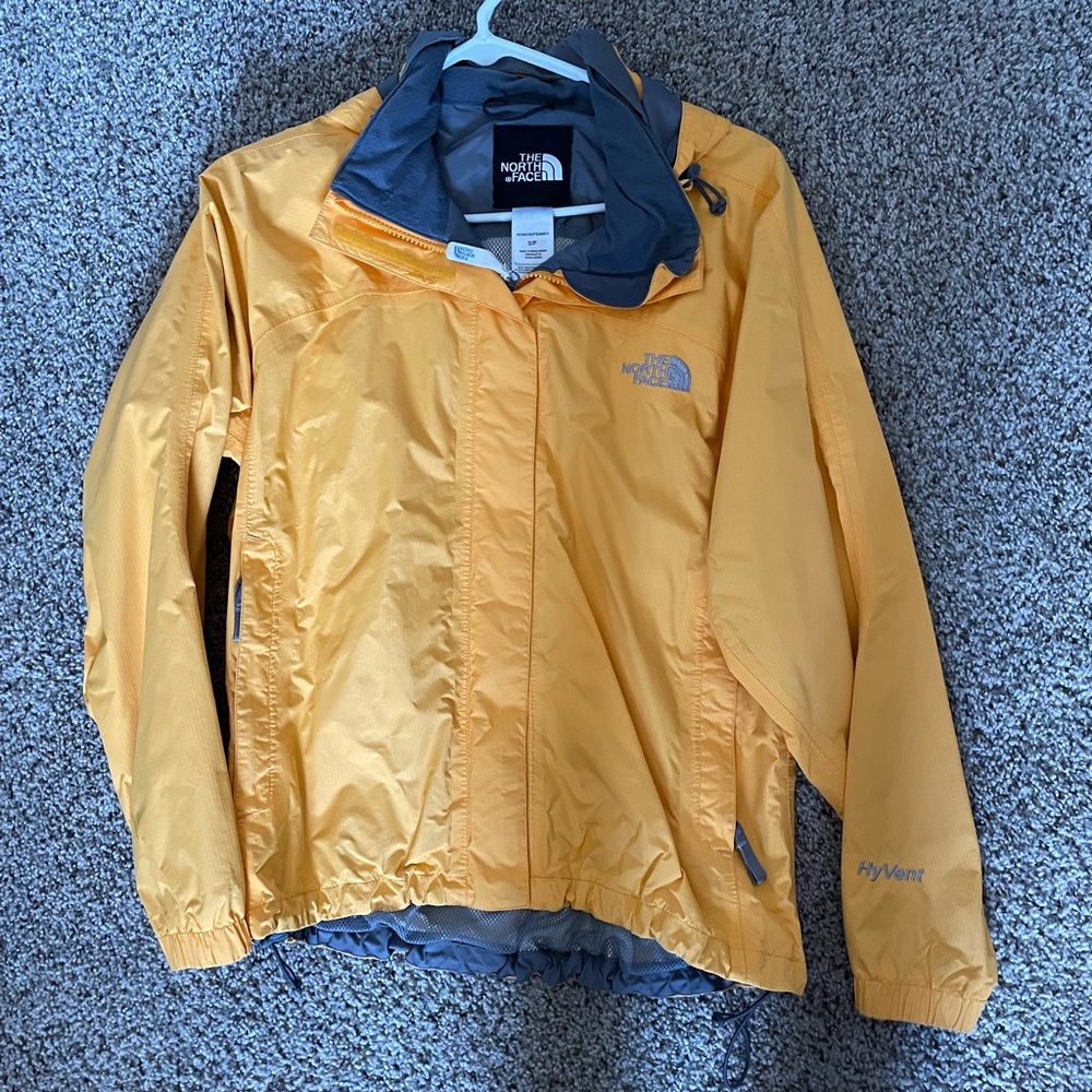 Yellow North Face Small Rain Jacket